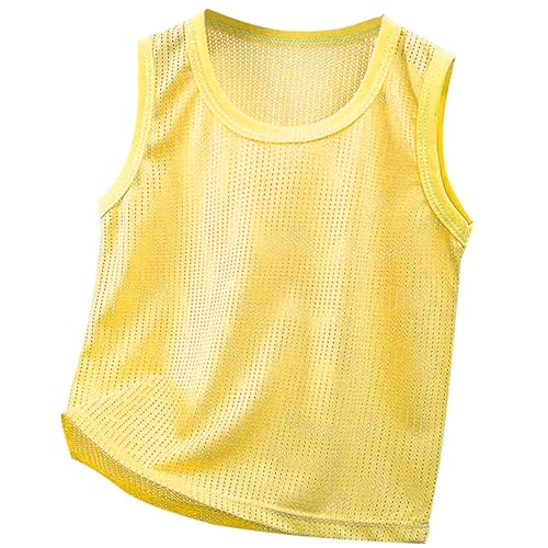 Toddler Boys Hollow Mesh Tank Top Lightweight Sleeveless Breathable Athletic T Shirts with Holes Solid Sport Shirt - Main Image