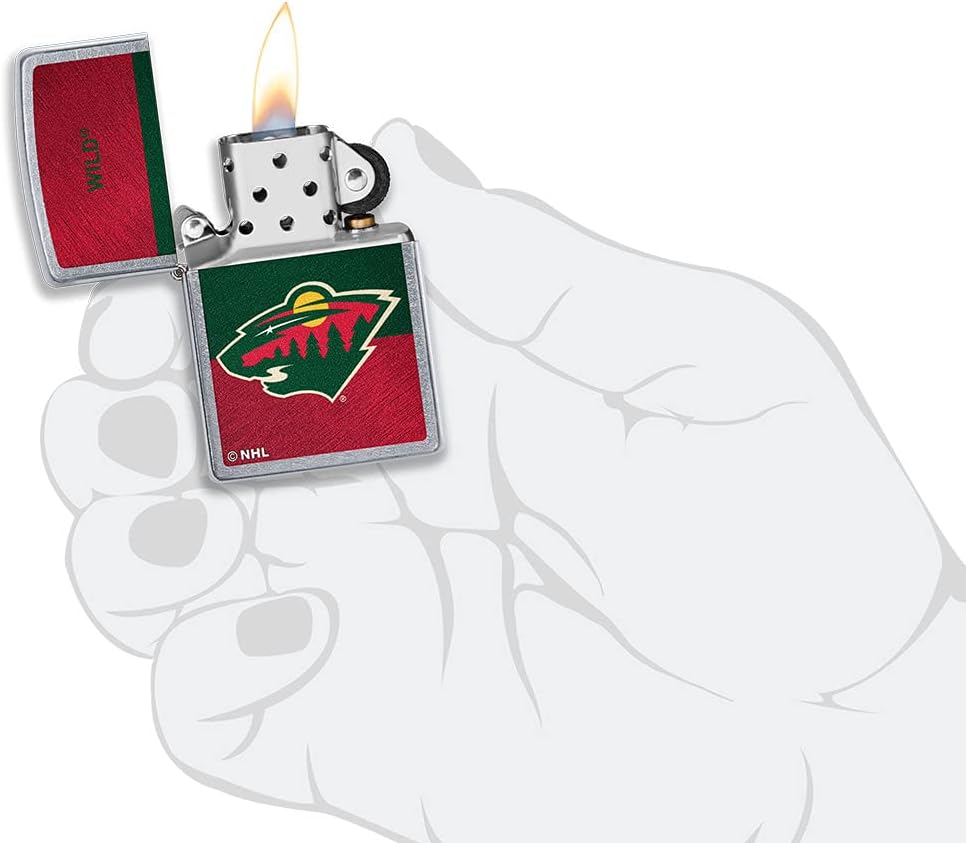 Zippo 2021 NHL Minnesota Wild Street Chrome Pocket Lighter