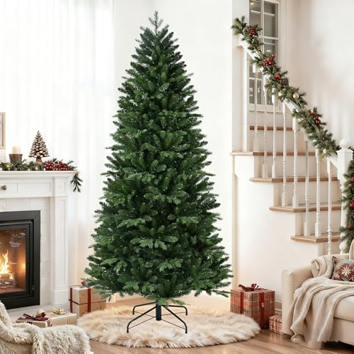 MAKEATREE 5ft Skinny Christmas Tree for Small Spaces, Unlit Slim Artificial Xmas Tree with...