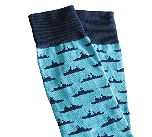 vangobeauty Men's Dress Socks Navy Warship Size 8-133