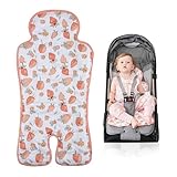 Baby-Kühlkissen für Kinderwagen Universelles Sommer Babyschale Kinderwagen-Kühlmatte Kinderwagen-Sitzeinlage Für Buggy Und Autositze (Erdbeere)