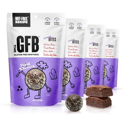 The GFB Fudge Brownie Nut Free Protein Bites, Certified Gluten Free Snacks