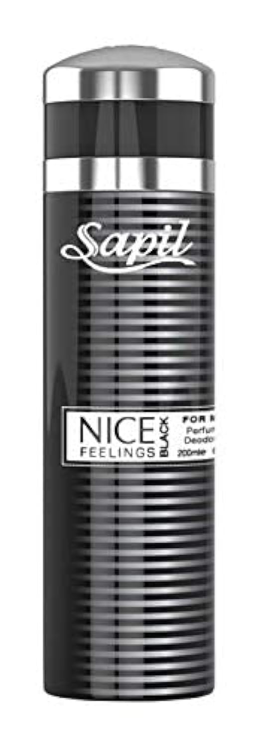 Sapil Nice Feeling Black Deodorant Body Spray for Unisex Men 200 ML-image-40