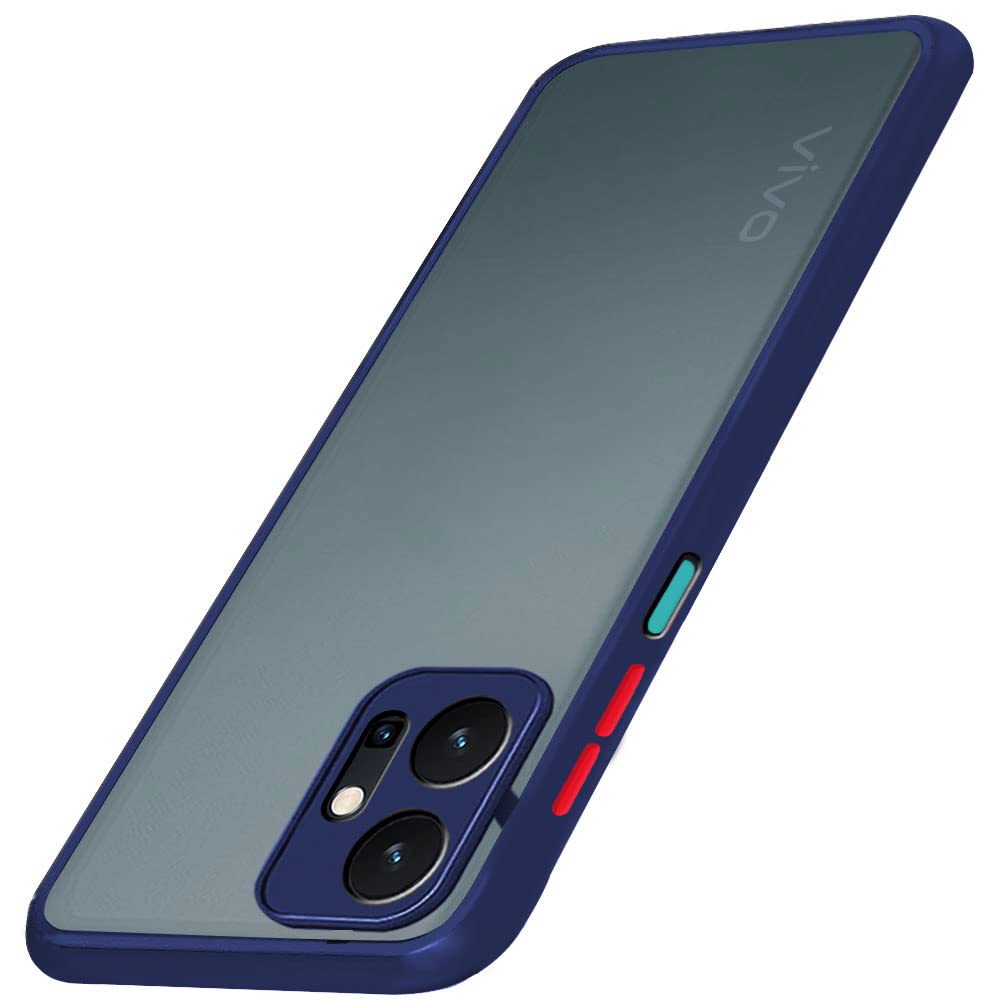 TheGiftKart Back Case Cover for Vivo T1 5G / Vivo Y75 5G / iQOO Z6 5G | Translucent Smoked Matte Back | 360 Degree Protection | Protective Hard Cover (TPU, PC | Blue Bumper) (B09X9RT5JH) Amazon Price History, Amazon Price Tracker