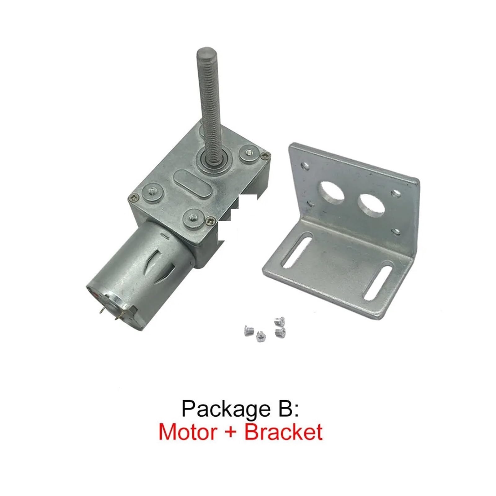 Reductor de Engranaje helicoidal 4632-370 de 12 V CC con Eje de Tornillo M6 de 50 mm, Paquete de Tornillo sin Fin K, 24 V, 40 RPM