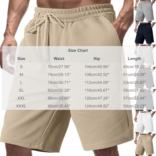 Bermuda homme tissu texturé short décontracté large avec cordon ajustement - 3