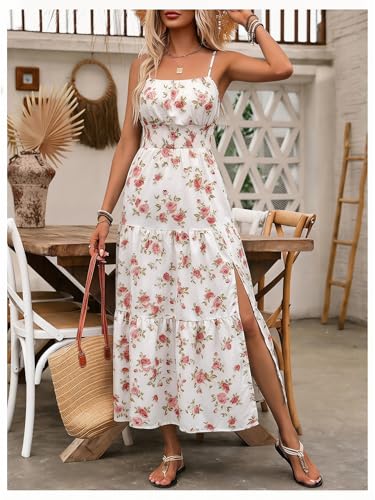 Image of BEAUDRM Women's Summer Maxi Dresses Boho Dresses Beach Vacation Sundresses | Fall Wedding Guest Dress, Summer Dresses for Women, Vacation Summer Outfits, Flowy Dresses