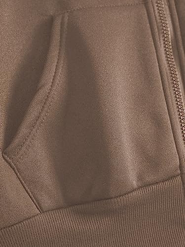 SweatyRocks Women's Graphic Print Full Zip Hoodie Lined Sweatshirt Drawstring Jacket Coat4