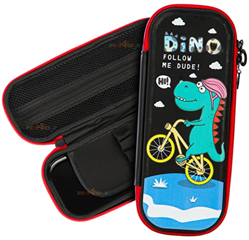 Image of Zest 4 Toyz Pencil Pouch for Boys for School | 3D Cover EVA Dino Theme | Compass Box Organizer | Large Capacity Pencil Pouch Bag | Premium Stylish Pen Holder Pencil Box for Kids | Return Gifts