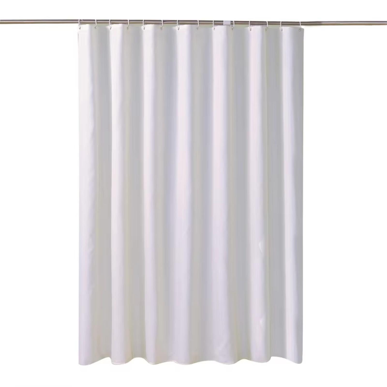 Tenda da doccia impermeabile bianca per vasca da bagno, grande, 220 x 180 cm, 12 ganci inclusi, tessuto di alta qualità, resistente alla muffa, elegante decorazione per il bagno