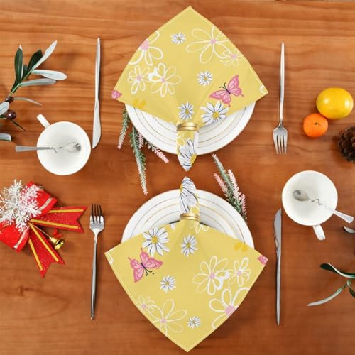 Servilletas de tela set de 6 50x50 cm poliéster floral miniatura 5