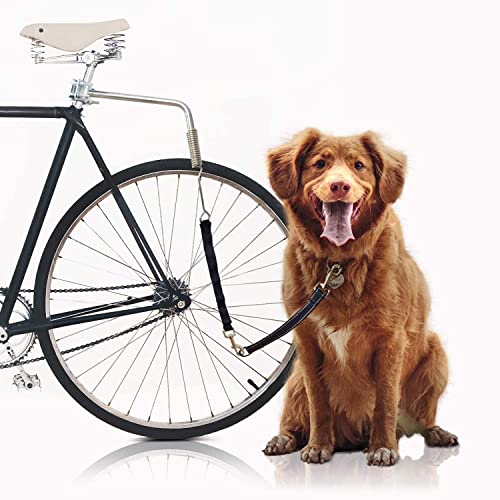 Bella & Balu Laisse pour Chien - Laisse Main Libre Chien pour Vélo - avec Couleurs Réfléchissantes et Ressort - Laisse pour Chien Vélo à Fixation Facile sur la Tige de Selle - pour Grand & Petit Chien