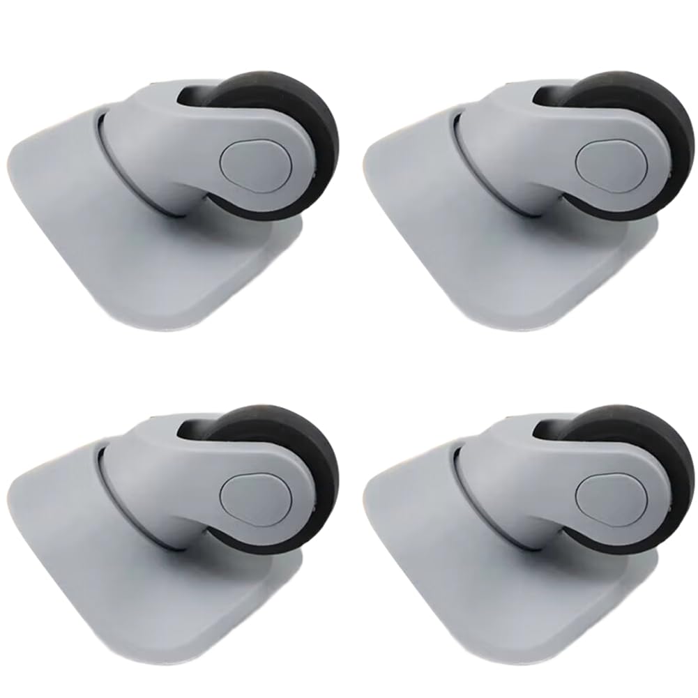 Tuidzljd Replacement Luggage Wheels 2 Pair for Suitcase Silent Caster A08 Rubber Trolley Accessories Spinner Wheel Set Grey