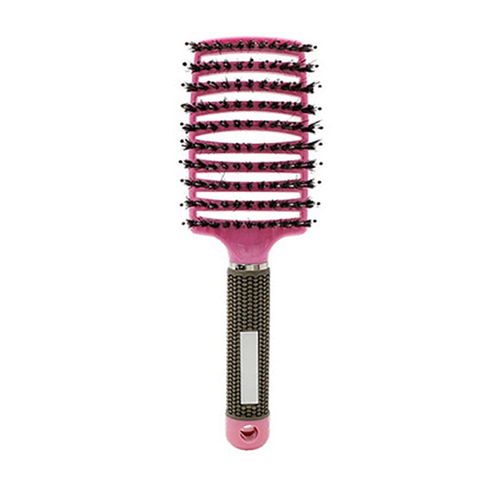 Fficumon Women's One Color 1Pcs Men Hair Scalp Massage Comb Fashion Wet Curly Detangle Hair Brush For Hairdressing Anti-Static(Pink With Bristle)
