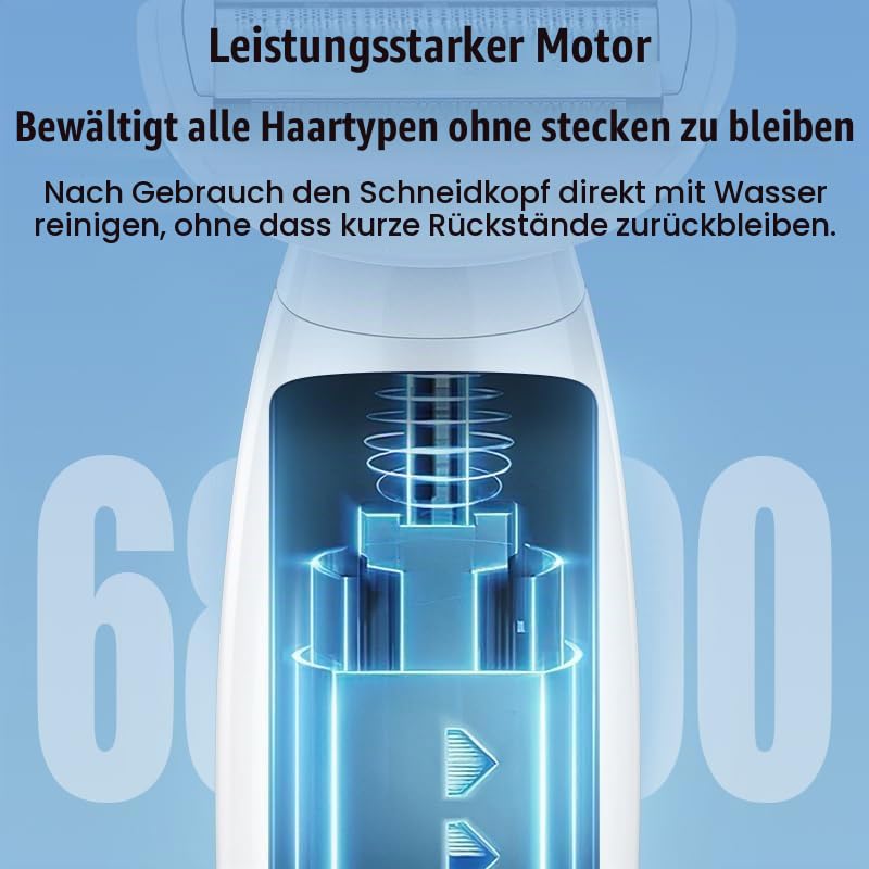 5-in-1 Multifunktionales Haarentfernungs- und Pflegeset — IPX7 wasserdicht, 600-mAh-Akku, 5 Aufsätze (Körper/Gesicht/Augenbrauen/Nase/Ohren), tragbares USB-Auflade-Trimm-Set