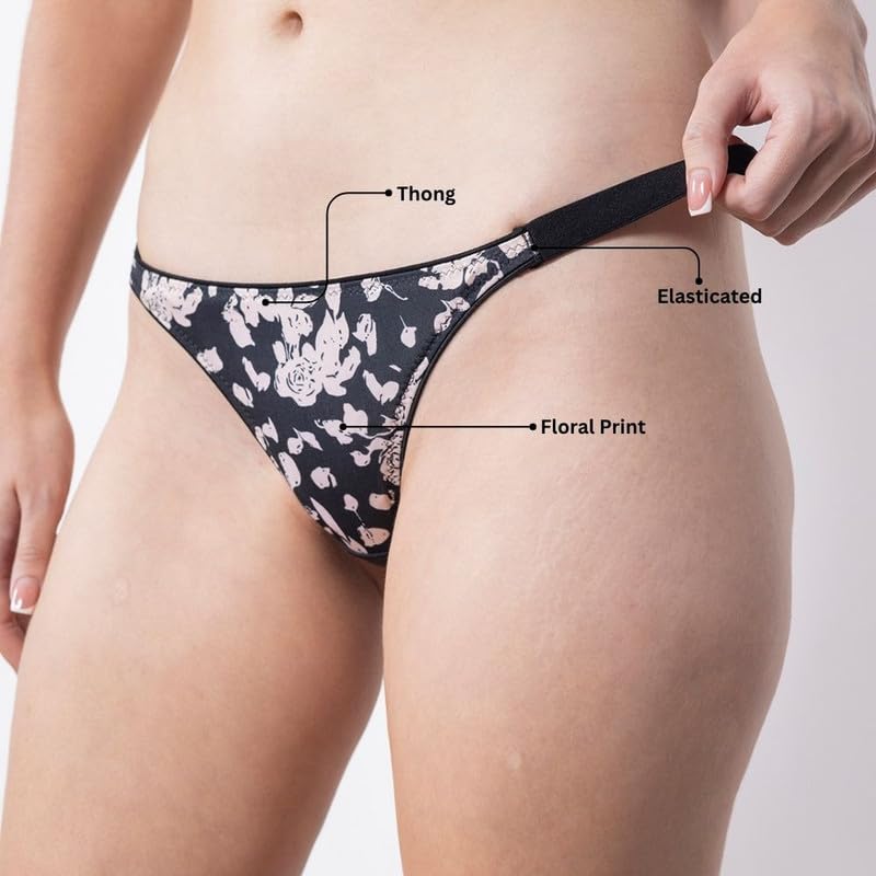 Image of EROTISSCH Women's Printed Low-Rise Panty Briefs, Made of Stretch Nylon Elastane, Ultra-Soft Waistband, Antimicrobial Comfort Underwear Panties for Girls, Teens & Women