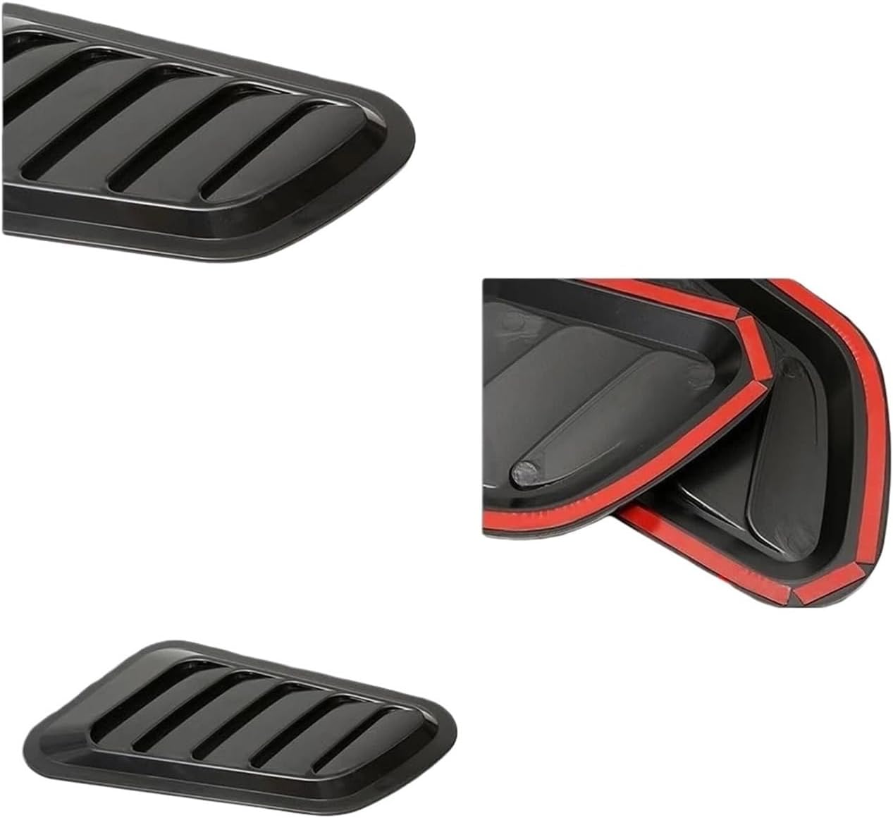Car Hood Vents 2PCS Bonnet Vent Air Intake Trim Cover Compatible With Engine Scoop Exterior Decor Compatible With SUV Truck Car Modification(Black)