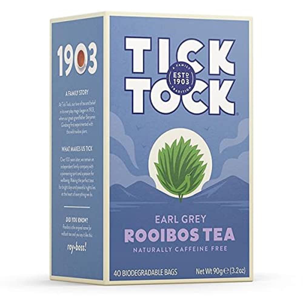 Tick Tock Earl Grey Rooibos Tea 40 Tea Bags
