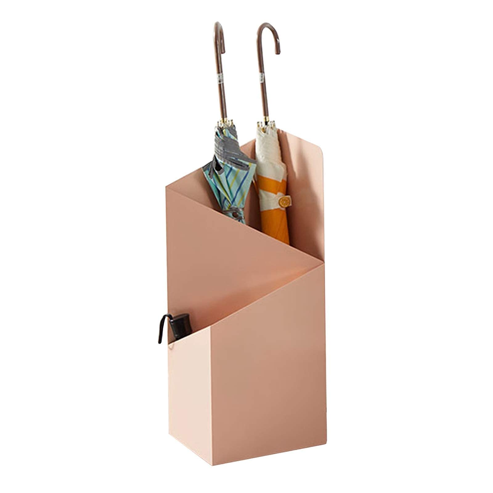 SaryEdge Floor-Standing Umbrella Storage Bucket, Nordic Wrought Iron Umbrella Stand for Entryway, Hallway, Office - Modern and Functional Organizer,Pink,Pink