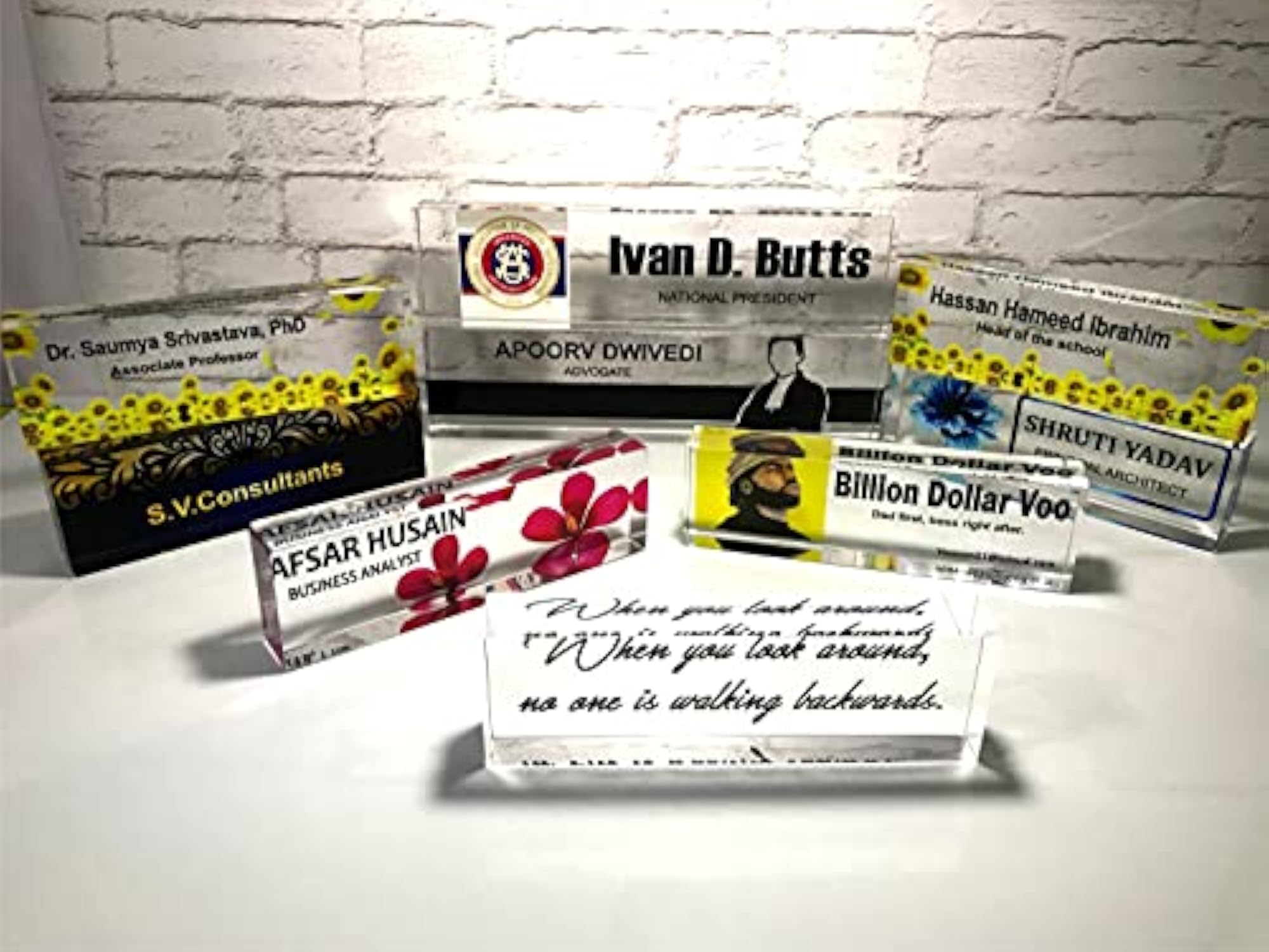 Acrylic Name Plates for Chef, Custom Kitchen Decor