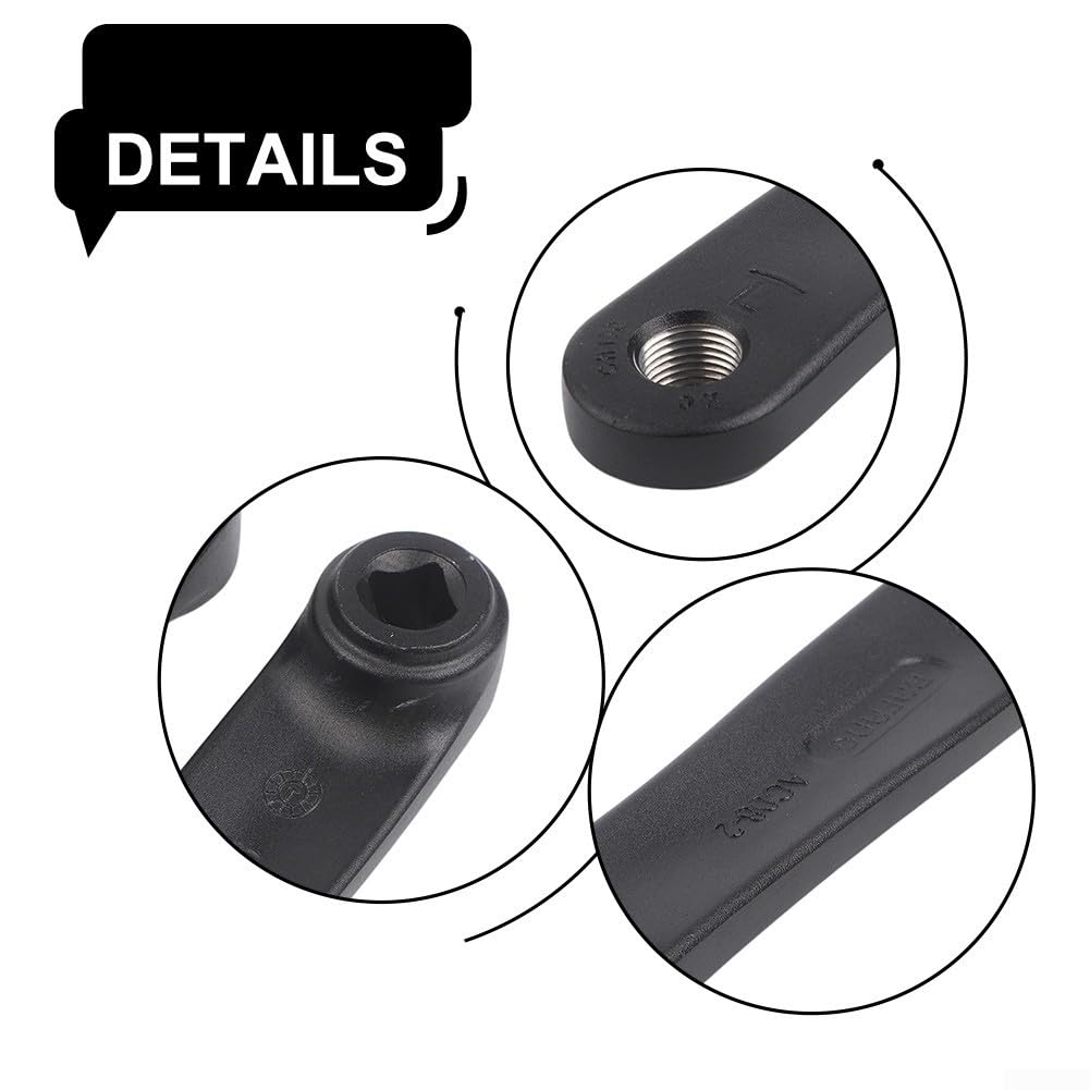 Pedivella da 170 mm per Bafang BBS02B Bici Elettrica Moto Forgiata In Lega di Alluminio Nero Guarnitura 204mm Lunghezza Totale 430g Peso