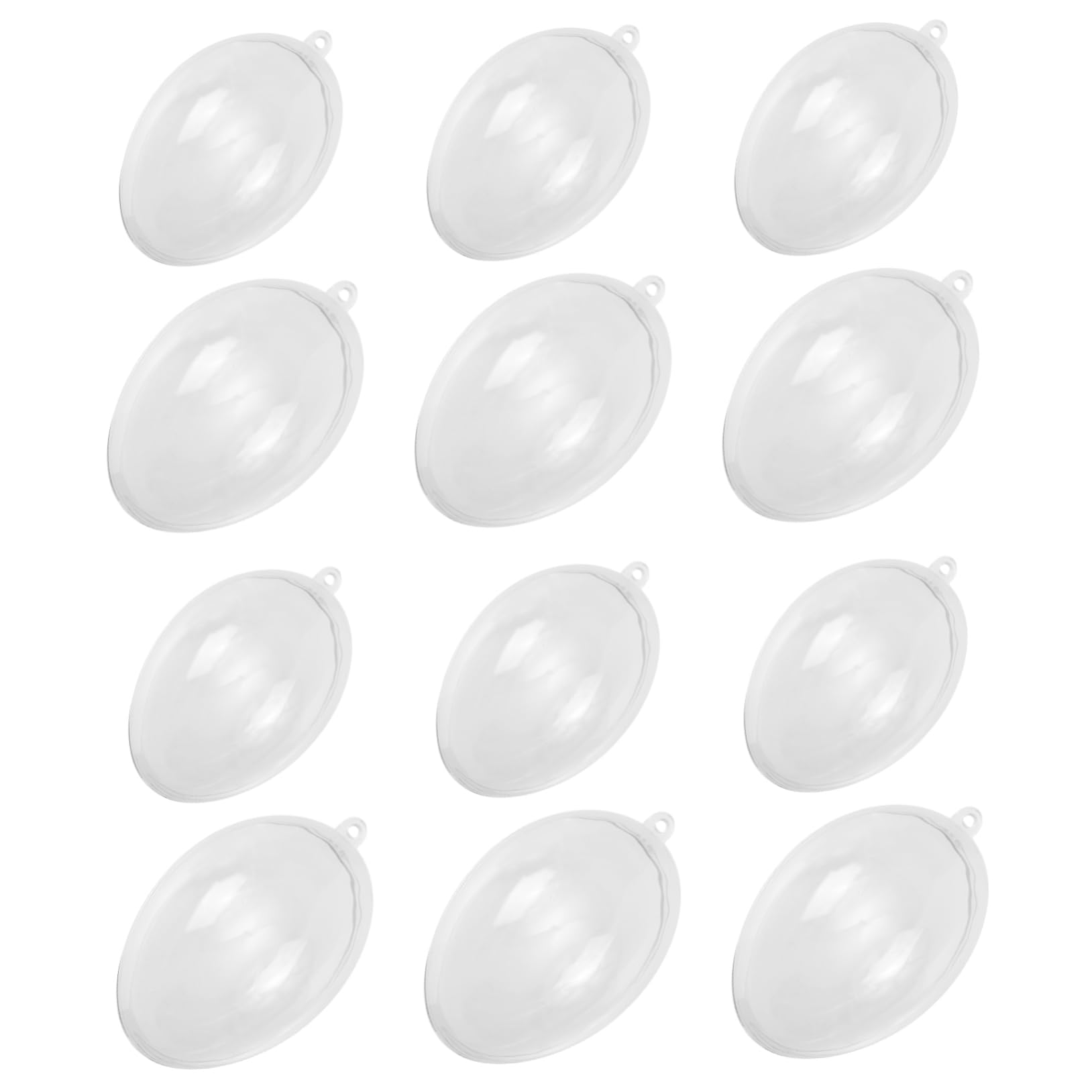 ABOOFAN Scatola per Uova di Pasqua in Plastica Trasparente 12 Pezzi Decorazioni Sospese e Cordino per Arredamento Casa e Feste