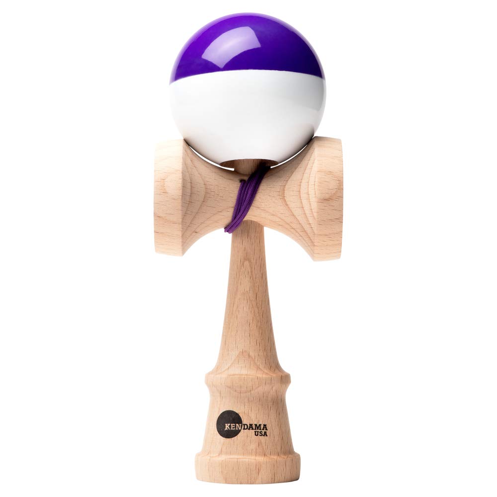 Kendama USA Kaizen Half Split Kendamas Nova Shape Super Stick Paint Extras Included Purple