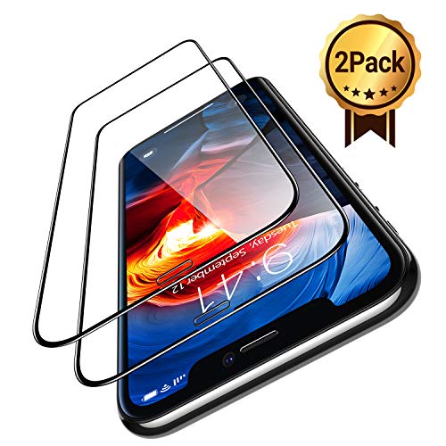 TORRAS Full Screen Kompatibel mit iPhone X/XS/iPhone 11 Pro Panzerglas [2 Stück] 3D 9H Härte Schutzfolie für iPhone 11 Pro/X/XS Installationswerkzeug Displayschutz für iPhone 11 Pro/X/XS [5.8 Zoll]