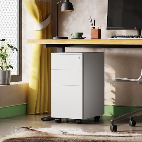 DEVAISE-White-File-Cabinet-Small-Filing-Cabinet-with-3-Drawers-with-Slim-Width-for-Home-Office-Rolling-Under-Desk-Cabinet-118-inch