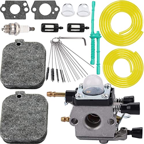 ZAMDOE Kit de carburateur pour Stihl BG55 BG45 BG46 BG65 BR45C SH55 SH85 souffleur, remplace 4229 120 0606 C1Q-S68G C1Q-S68, avec Filtre à air Bougie Filtre...