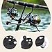 rockible Fly Fishing Reel No Bearing Diameter 6cm, Stainless Steel Seat Mount for Freshwater, Left Right Hand Use, Black