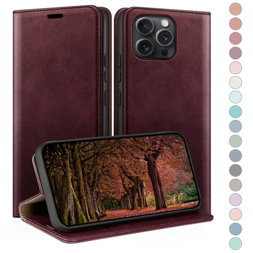 Coque iPhone 15 Pro portefeuille en cuir premium et sécurité RFID intégrée