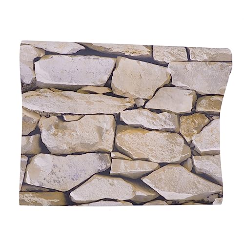 CAXUSD Papel Tapiz De Piedra 3d Retro Adhesivo De Ladrillo De Piedra 3d Despegable Y Pegable Para Decoración Del Hogar Diseño De Realista Fácil De Aplicar