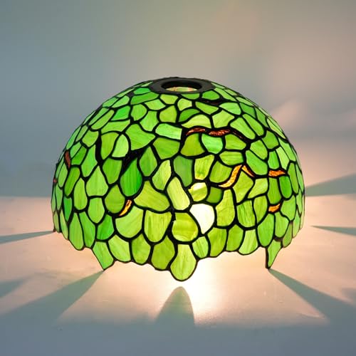 Abat-Jour Tiffany 12" Vert pour Lampe de Table et Salon