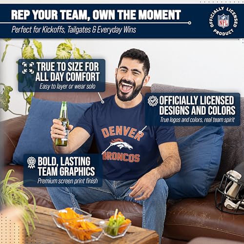 Image of NFL Gameday Cotton Blend T-Shirt for Men and Women - Licensed