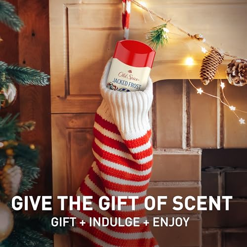 Image of Old Spice Dry Feel Antiperspirant & Deodorant for Men, Holidudes Limited Edition, 24 /7 Sweat Protection, Stocking Stuffer, Jacked Frost Frosted Mint Scent, 2.6 oz