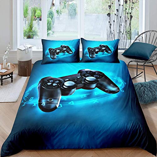 Goplnma - Ropa de cama de gamepad para hombre, ropa de cama juvenil, dibujos animados, teenaje de videojuegos, funda de edredón, impresión 3D, con funda de almohada (200 × 200 cm, 15) Cover