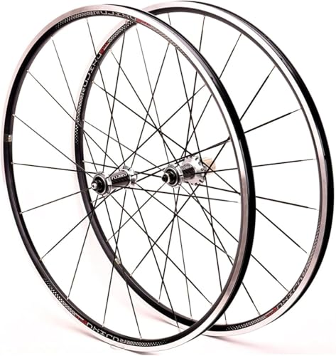 Argent,Ensemble De Roues De Vélo De Route 700C Carbone Moyeu Jante/Frein V avec Blocage Rapide pour Cassette 7 8 9 10 11 Vitesses 1548G Vélos Cruiser