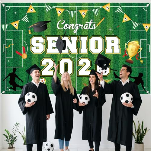Senior 2026 Soccer Themed Graduation Banner Graduation Party Decorations Green Soccer Banner Class of 2026 Decor Congrats Grad Backdrop for Soccer Lover Party Home Classroom Decor by Innovoscape - Image 6