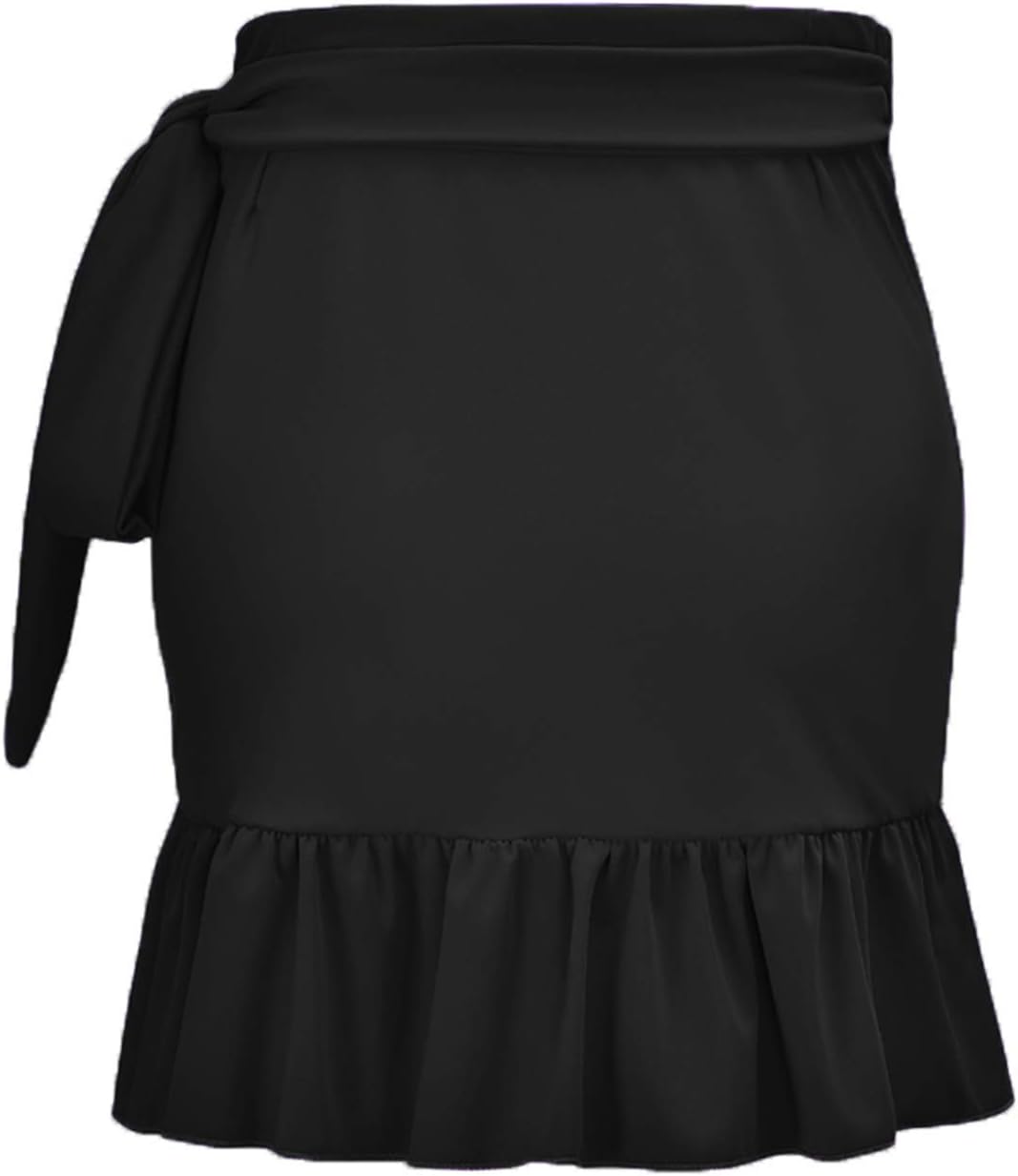 UPF 50+ Women's Ruffle Sarongs Beach Wrap Cover Up Swimwear Bikini Bottoms High Waisted Tankini Swim Skirts Swimdress - Image 3