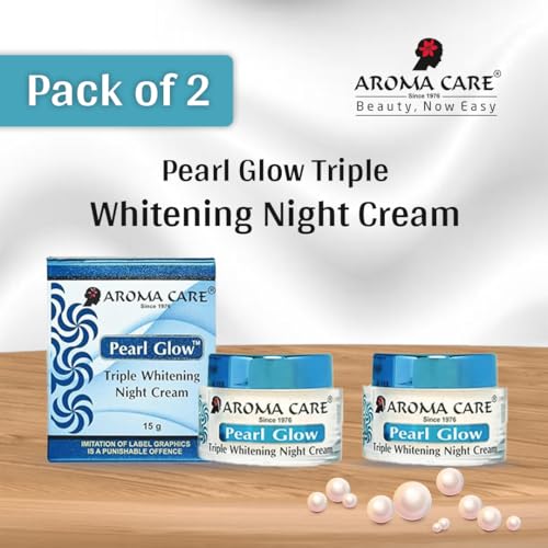 Image of Aroma Care Pearl Glow Triple Whitening Night Cream 15gm (Pack Of 2)