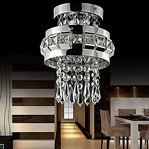 LYYJIAJU Soffitti Lampada a Sospensione Moderna Minimalista LED soffitto di Cristallo della Lampada, Squisito Vita, Adatto a Balcone, corridoio, Soggiorno, Camera da Letto, Hotel Aisle