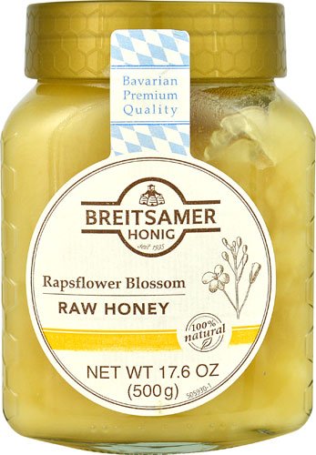 Breitsamer Honig Rapsflower Blossom Raw Honey -- 17.6 oz - 3PC