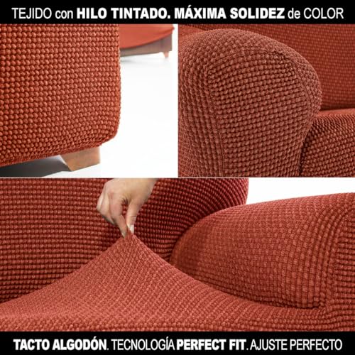 Funda para sillon relax superelastica SOFASKINS color naranja transpirable de 70-90cm 6