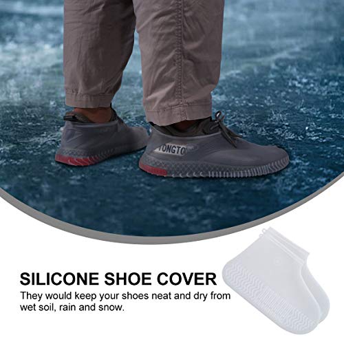 PIXNOR 2 Pcs Capa de Sapatos de Silicone Capa de Chuva Protetor de Sapato Impermeável Botas Botas pa