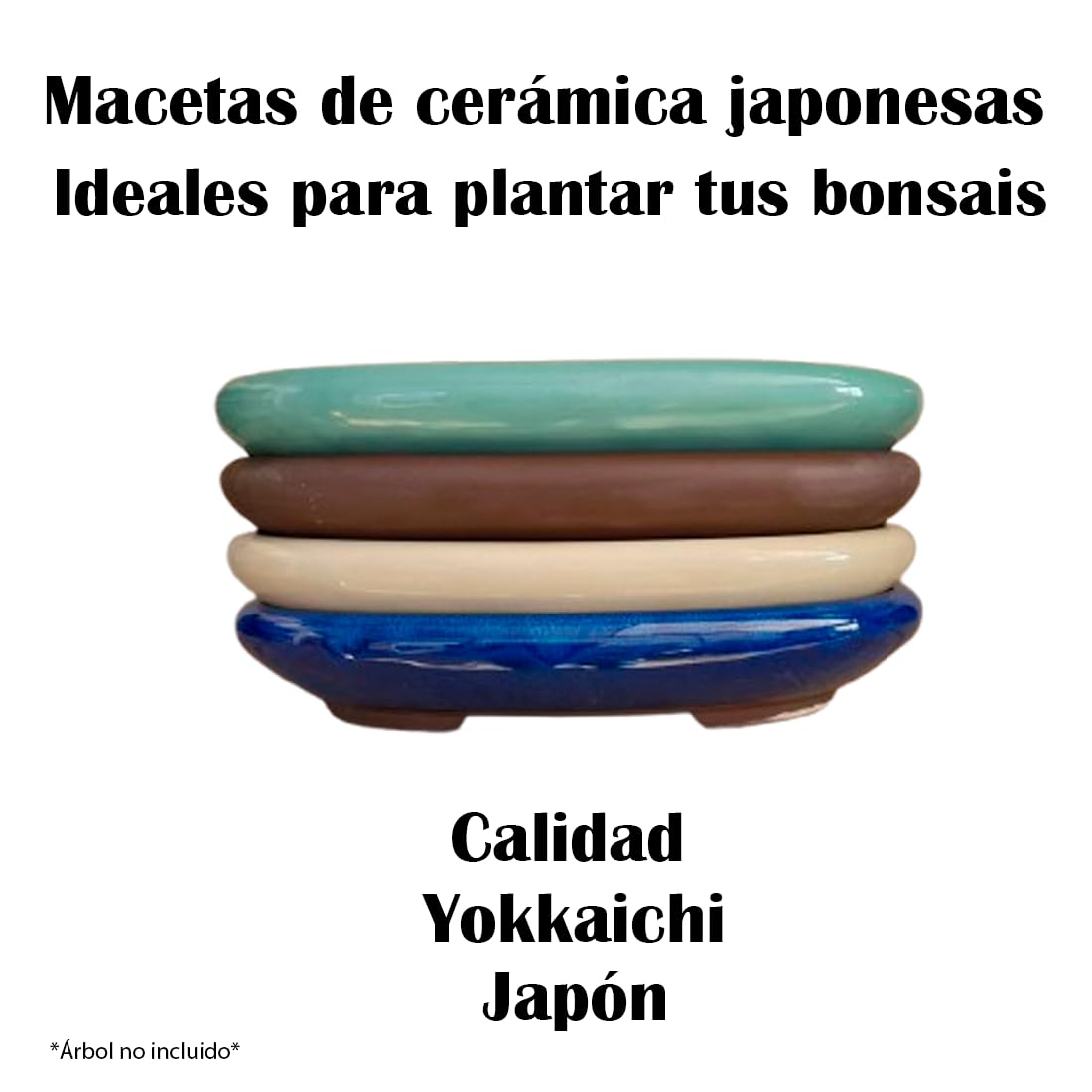 BIOMATA Ceramic Bonsai Pot for Kifu 26 x 19.5 x 4 cm, Green, pequeño - Image 4