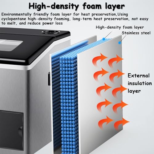 Countertop Ice Maker Machine for Home & Kitchen, 1.8L Capacity, Produces 40kg Daily, Large & Small Bullet Ice, Self-Cleaning Function, Compact & Efficient Ice Cube Maker