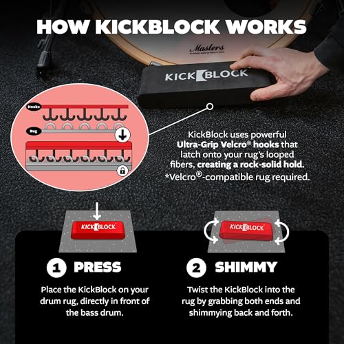 KickBlock Bass Drum Anchor – Ultra-Grip – Stage Black - Image 5