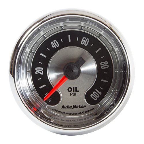 Image of Auto Meter 1219 American Muscle 2-1 /16 inch Electric Oil Pressure Gauge (0-100 PSI, 52.4mm)