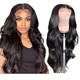 Ying Guan 22 Inch Body Wave Lace Front Wigs Human Hair HD Transparent Lace Frontal Wigs for Black Women Pre Plucked with Baby Hair
